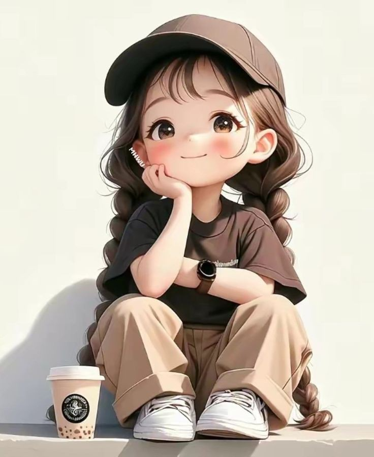 cartoon girl dp (74)