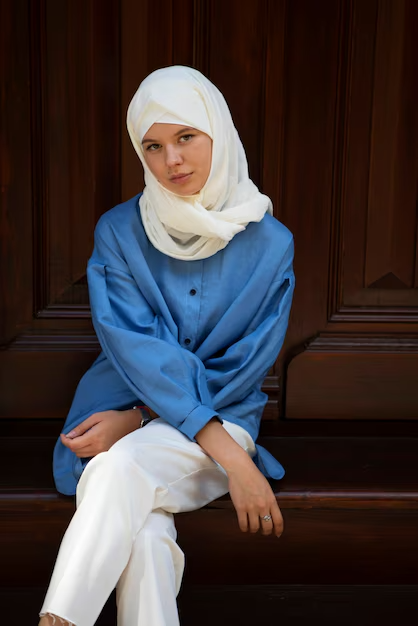 White Hijab Girls DP
