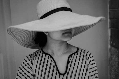 Hidden Face Girls DP with Hat