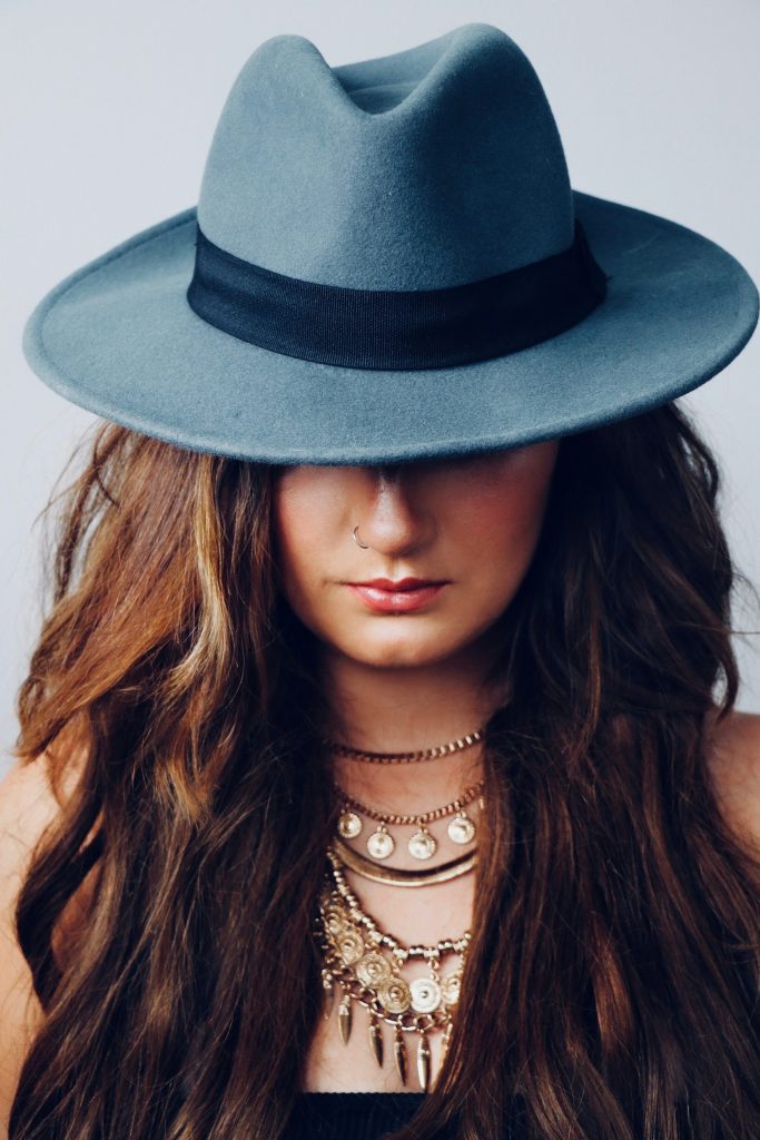 Hidden Face Girls DP with Hat
