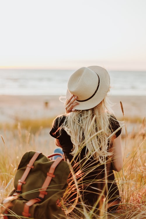 Hidden Face Girls DP with Hat