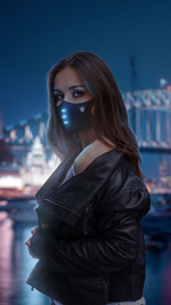 Neon & Cyberpunk Mask Girl DP (1)