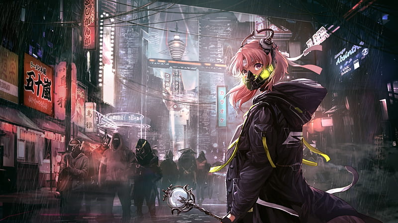 Neon & Cyberpunk Mask Girl DP (27)