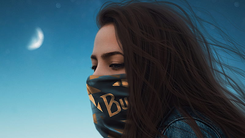 Neon & Cyberpunk Mask Girl DP (28)