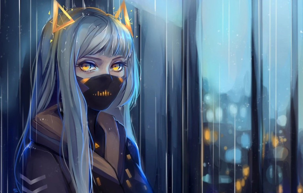 Neon & Cyberpunk Mask Girl DP (38)