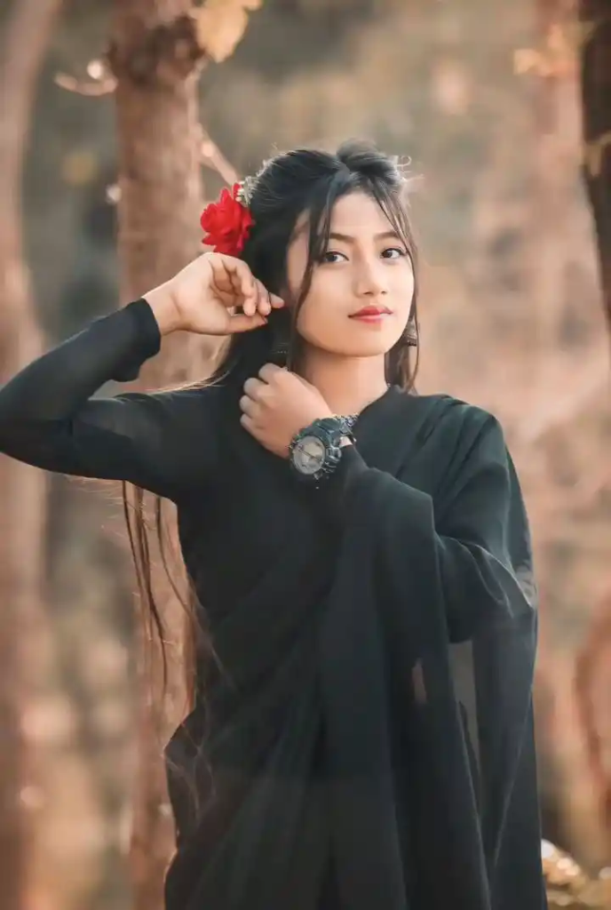 Girls DP in black dress (4)