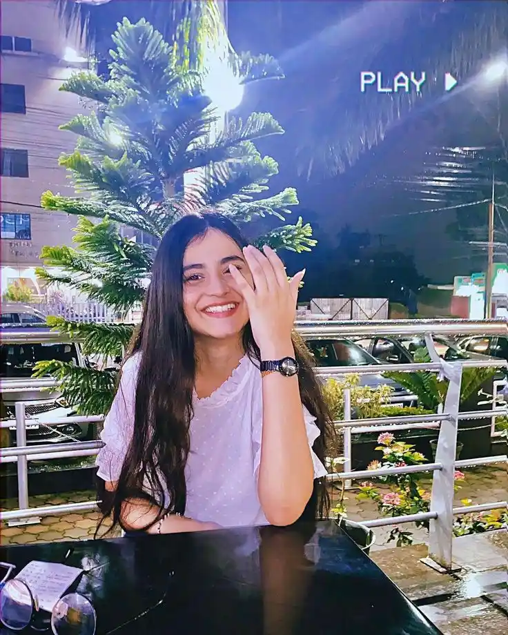 Girls DP in white dress