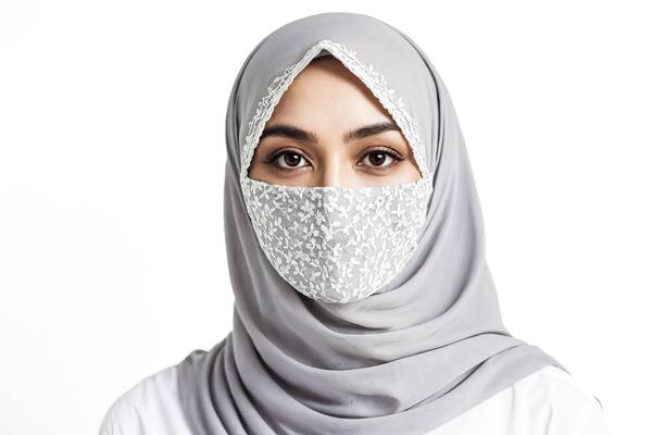 Hijab Mask Girls DP (39)